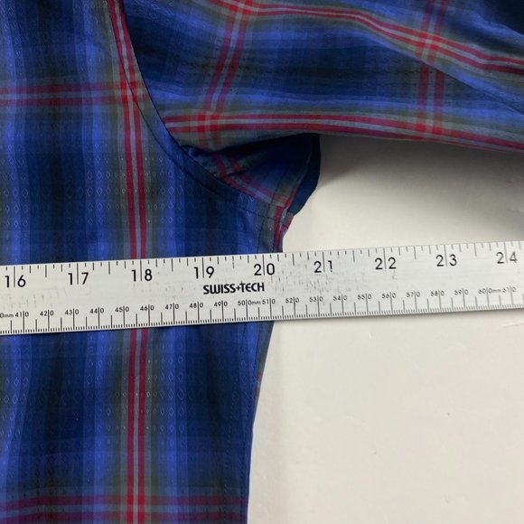 NWT Robert Graham Boomer Shirt Mens XS Classic Fit Blue Red Plaid Check Cotton - Picture 10 of 14